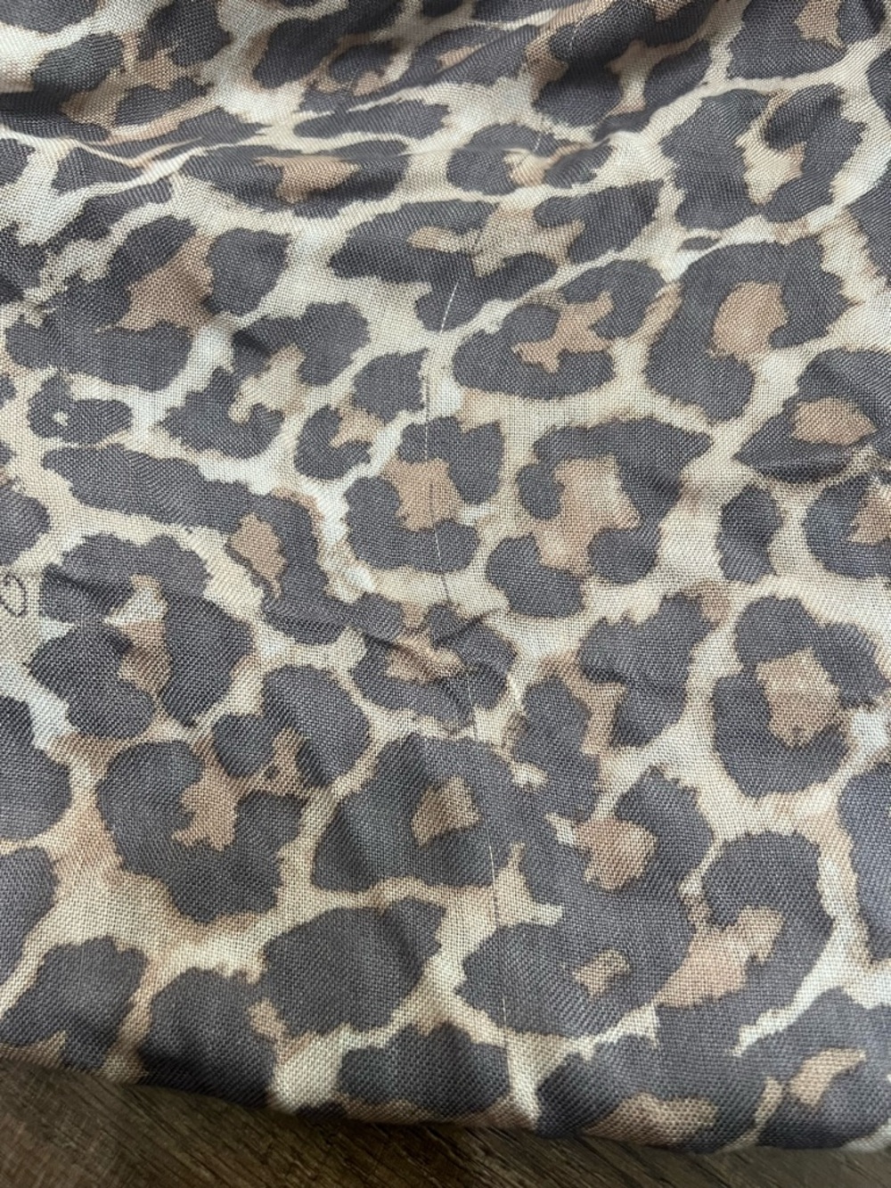 NWT Coach F83978 Signature Leopard Print Wrap Scarf in Brown & Gray - Picture 8 of 8